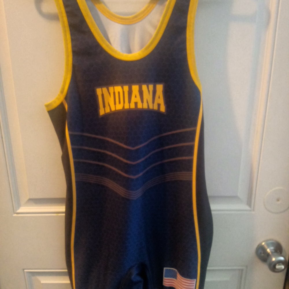Nike Blue and Yellow Indiana Singlet Size Medium